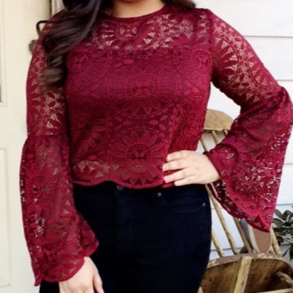 Red wine blouse